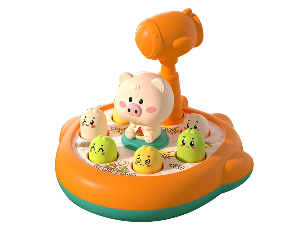 Ats brinquedo Educativo de Golpe para Crianças em Forma de Porco Melhora Coordenação Jogo de Golpear Animais Interativo