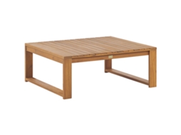 Mesa Auxiliar Beliani Timor De Madera De Acacia Certificada Marrón 75x90x35