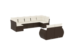Garden Sofa Set, Garden Sofa Sets Vidaxl Marrom Rattan / Vime (n/a)