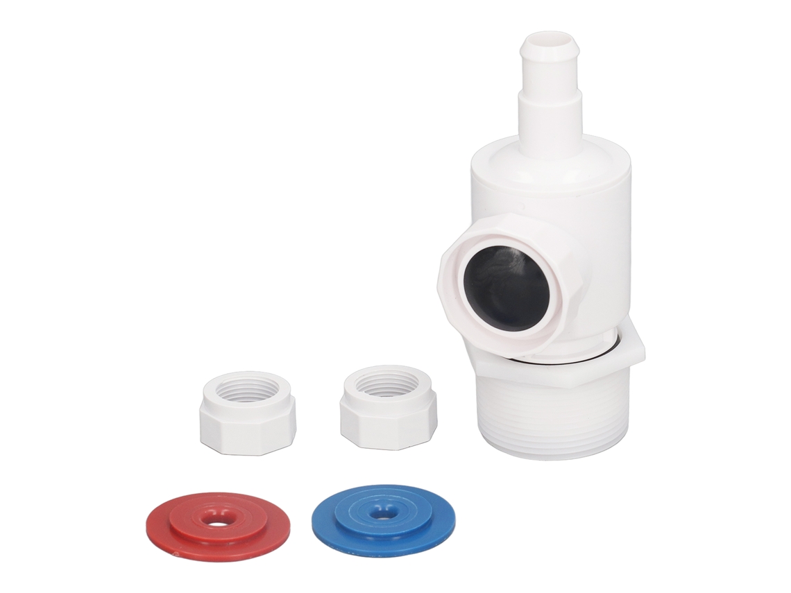Primerox Conector universal de parede para aspirador de piscina, com 2 porcas, compatível com Polaris e Zodiac