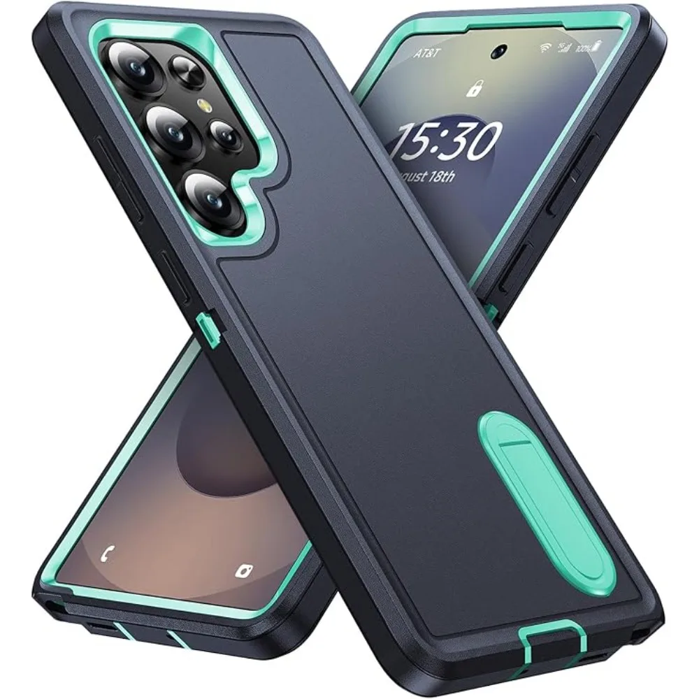 (azul, Galaxy S25) Capa Protetora Fosca Resistente E Durável, De Nível Militar, Com Suporte.