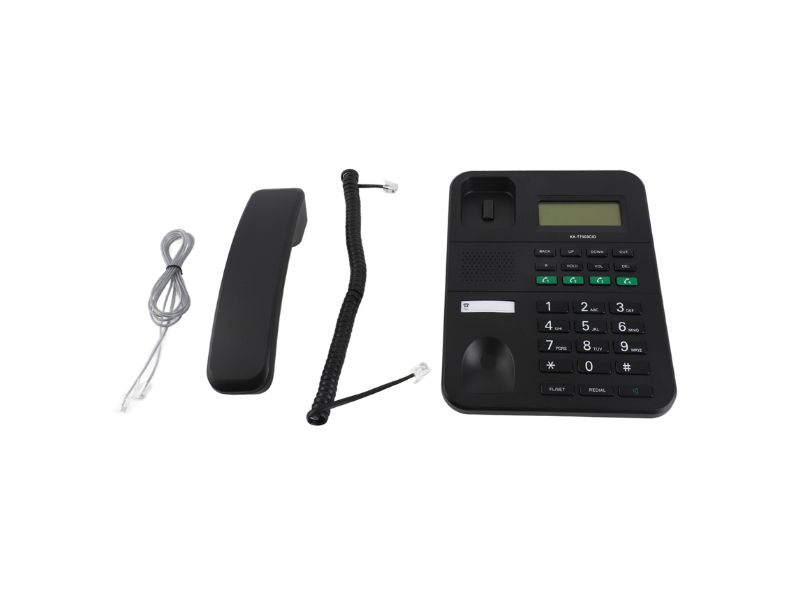 Aetheria telefone Fio Fixo com Identificador de Chamadas, Volume 4 Níveis e Brilho Lcd 5 Níveis Preto