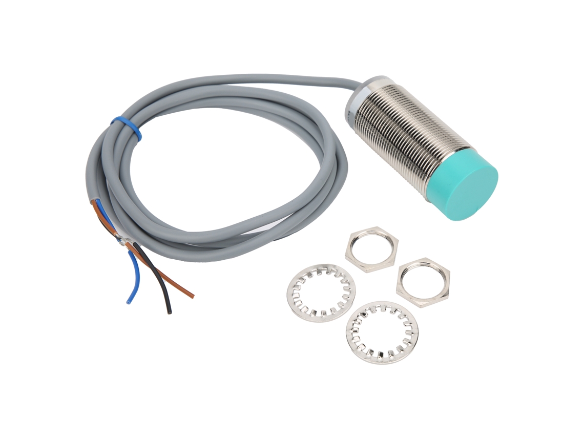 Sensor de proximidade cilíndrico de 3 fios, 10-30 V CC, NPN, não latão, para equipamentos de controle de energia com a marca [MARCA]