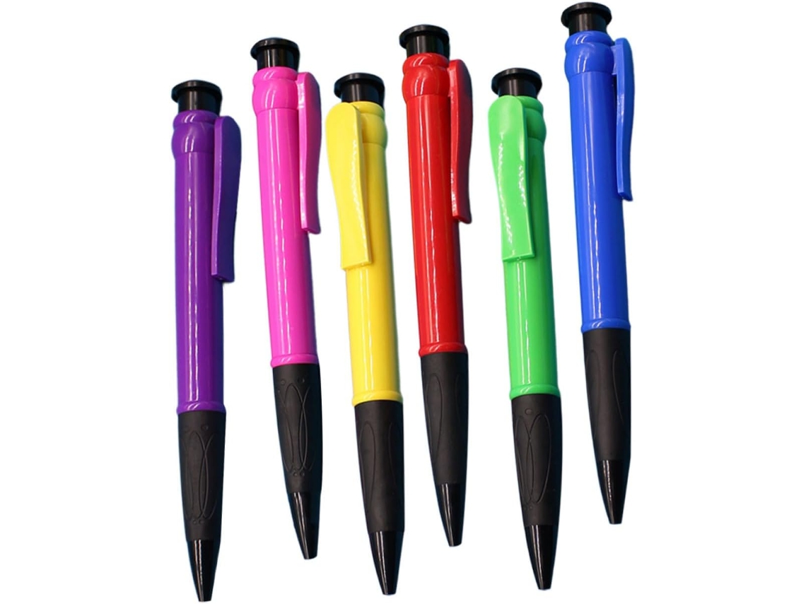 Conjunto De 6 Canetas Esferográficas Portáteis Angoyily, Cores