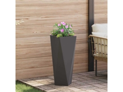 Vidaxl Floreira Preto 30 X 30 X 75 Cm Aço