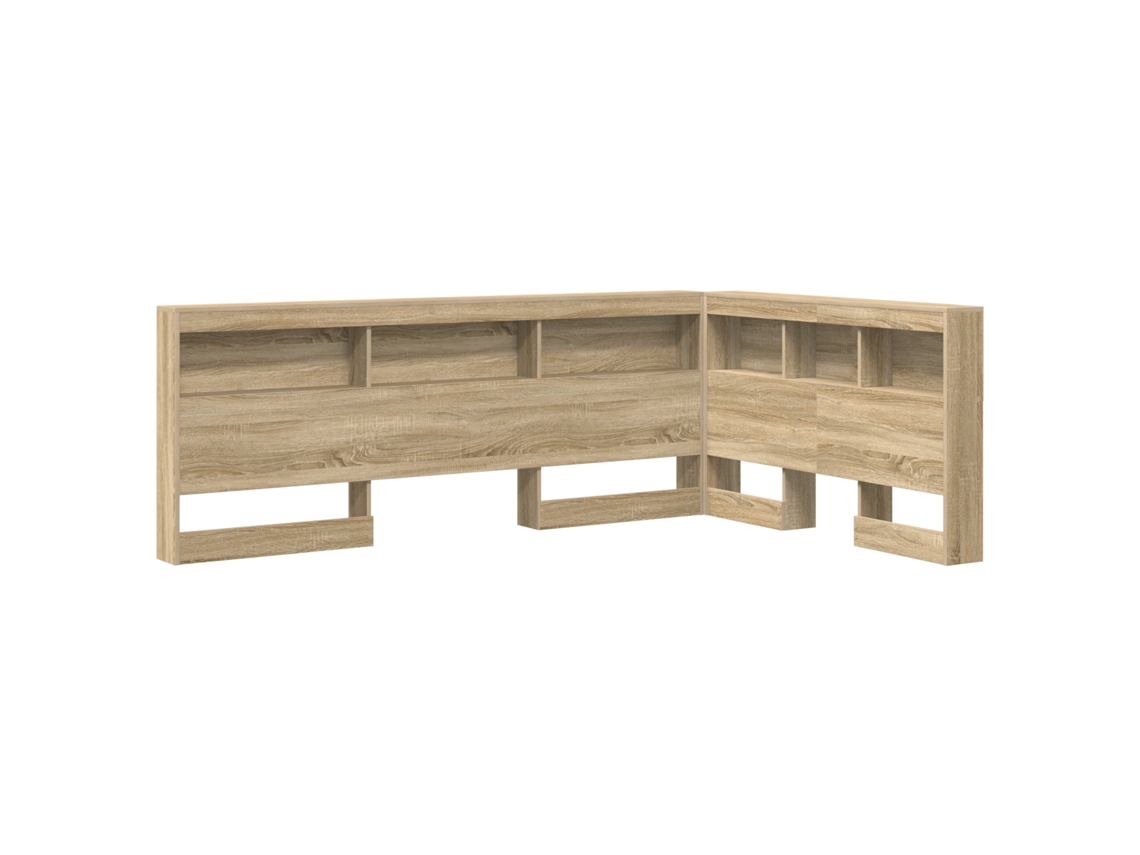 Conjunto 1 Cabeceira De Armazenamento Vidaxl Castanho Madeira De Pinho Maciça (120 Cm)