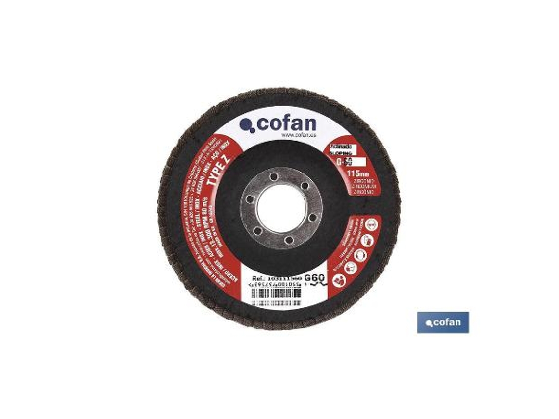 Disco basic laminado curvo 115 mm. g-120 zirconio   caja 5 unid.