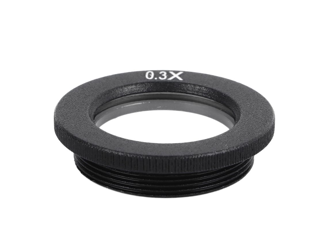 Lente Objetiva Auxiliar Microscópio Monocular 0.3x Alumínio 24mm | S/MARCA