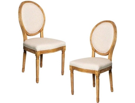 Pack 2 Cadeiras  Palace (Creme - 48 x 102 x 46 cm - Espuma - Madeira de Olmo)
