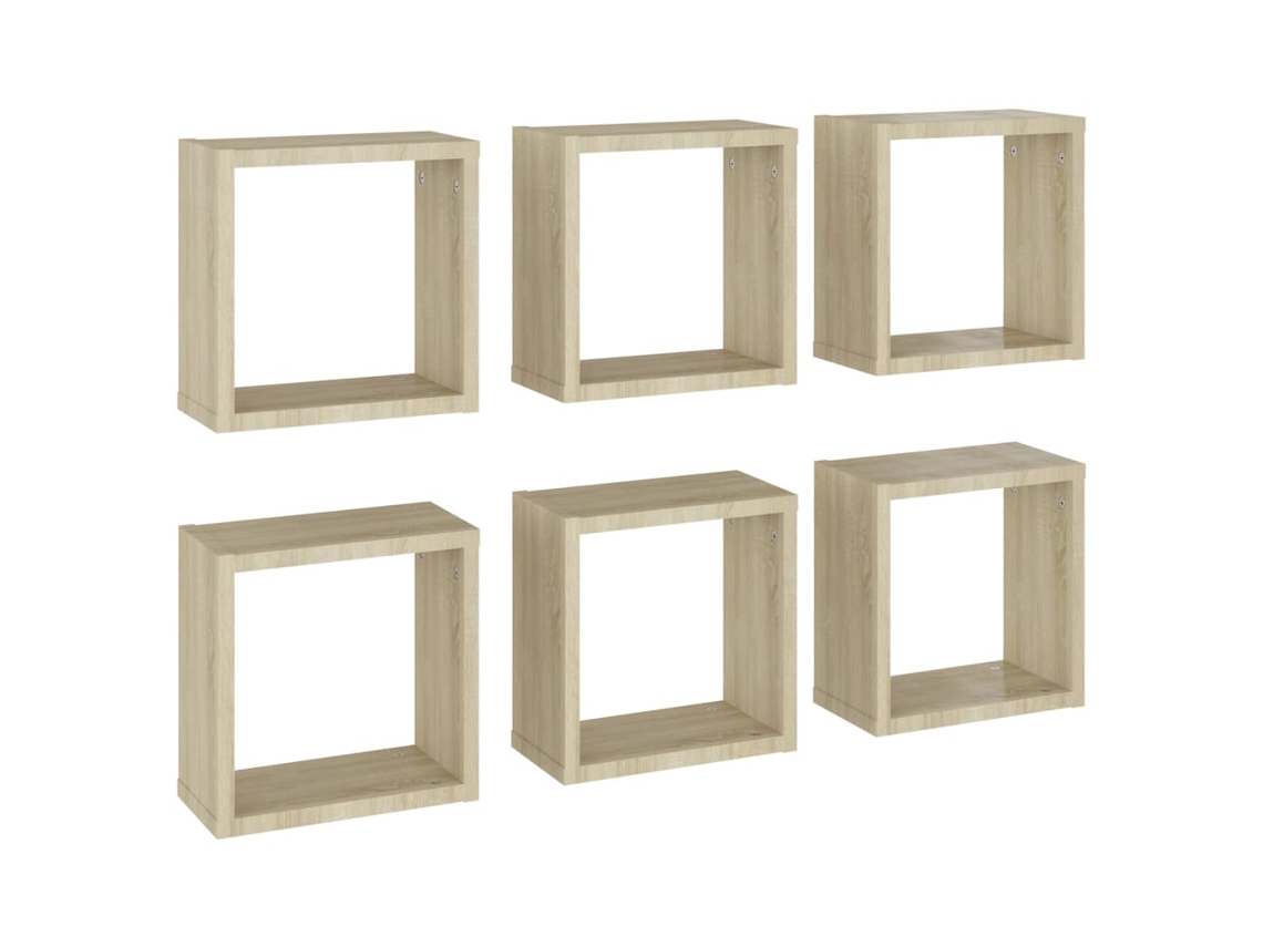 Cube Shelf, Cube Shelves Vidaxl Marrom Madeira Processada (30 X 15 X 30 Cm)