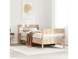 Vidaxl Cama Sem Colchão 75x190 Cm Madeira De Pinho Maciça