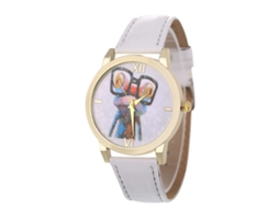 Relógio de Pulso Casal Unissex Elegante de Quartzo Moda Casual Presente (branco)