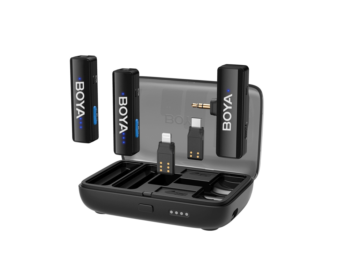 Zestaw Mikrofonów Bezprzewodowych Z Etui 1000mah 2.4ghz Usb c BOYA