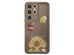 Capa Para Galaxy S26 Ultra Com Motivos Capybara Em 3d E Borda Elevada