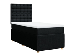 Box Spring Bed, Box Spring Beds Vidaxl Preto Tecido (90 X 190 Cm)