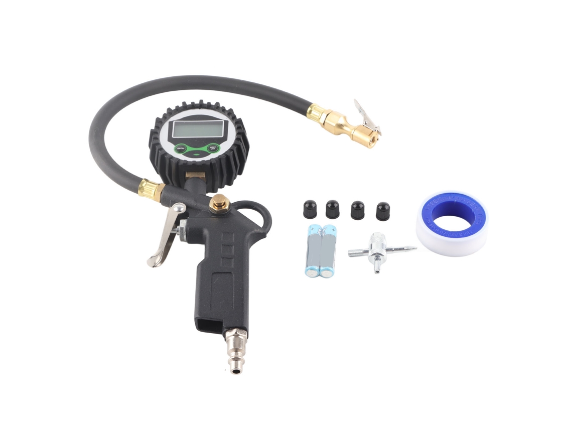 Inflador Digital de Pneus com Manômetro LCD 1/4in NPT conector rápido 200psi para oficina | S/MARCA