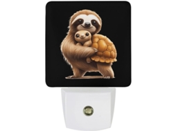 Tartaruga Preguiçosa Luz Noturna Led Com Sensor Crepuscular