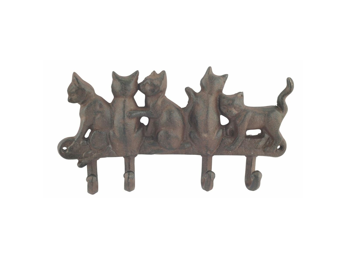 Bengaleiro de Parede SIGNES GRIMALT Gatos Ferro Fundido 3x14,5x27 cm