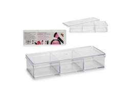 Organizador Multiusos (7 X 3,5 X 20 Cm) 3 Compartimentos