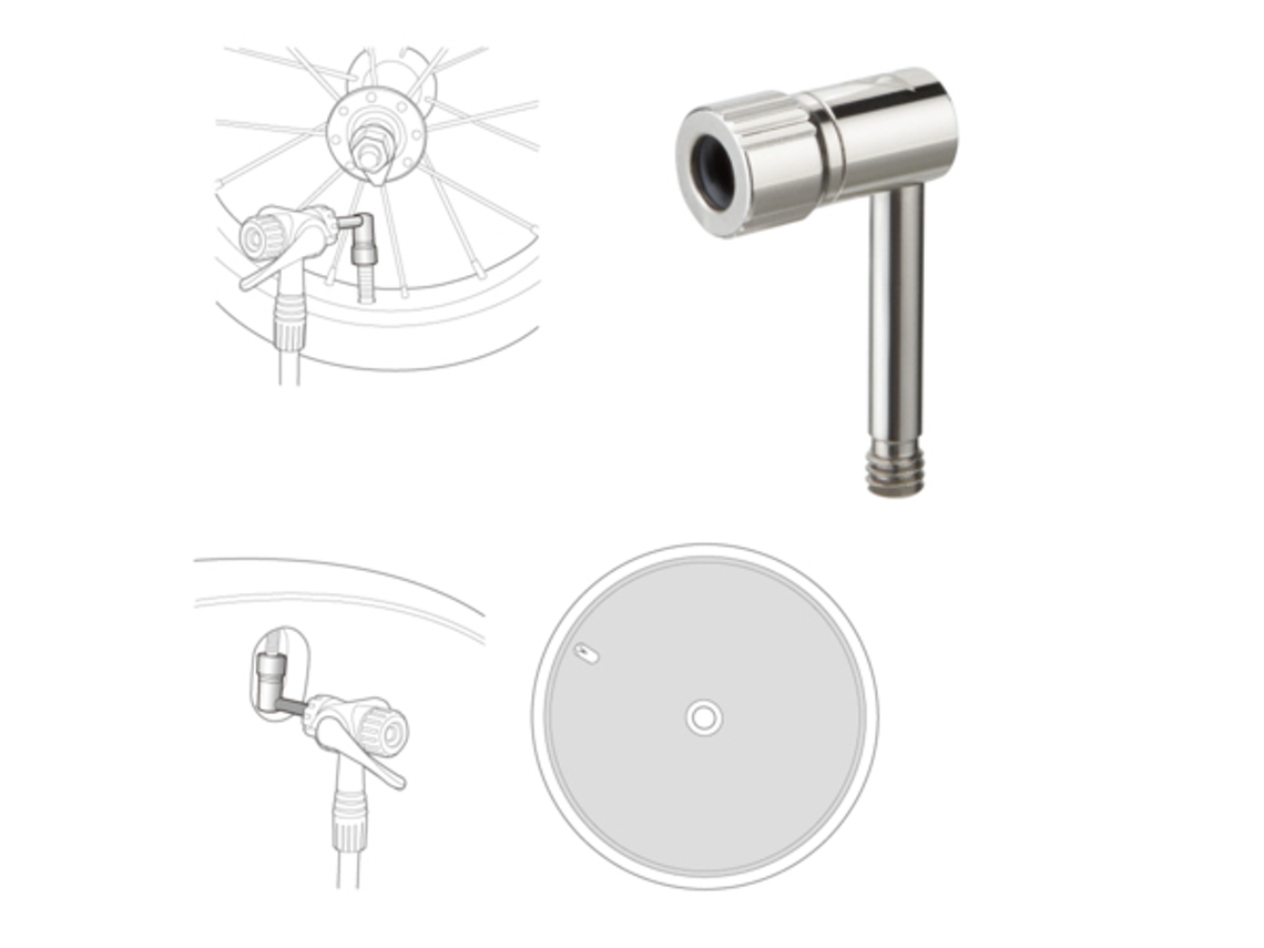 Adaptador de válvulas TOPEAK Pressure-Rite Presta TU