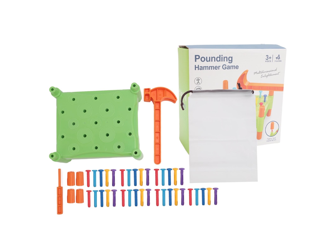 Primerox brinquedo de Bater e Empilhar para Crianças com Martelo Montessori Educação Precoce