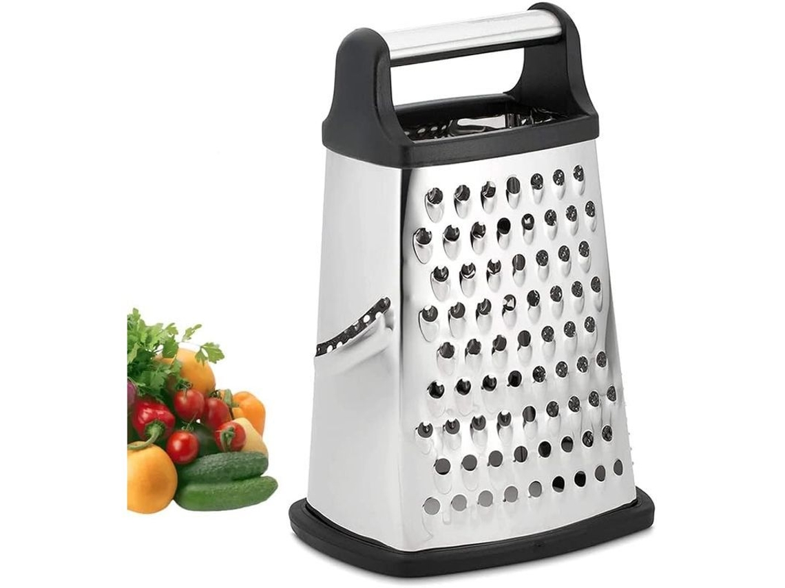 Rallador De Acero Inoxidable De 4 Lados Para Queijo, Verduras Y Frutas - Rallado Grueso Y Fino