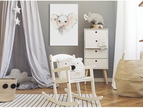 Quadro ARTGEIST Happy Elephant (1 Part) Vertical (60x90)