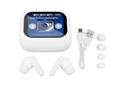Fones de Ouvido Bluetooth intra auriculares sem fio branco EOOCOO