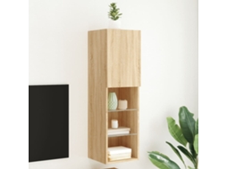 Vidaxl Móvel De Tv Com Luzes Led 30,5x30x102 Cm Carvalho Sonoma