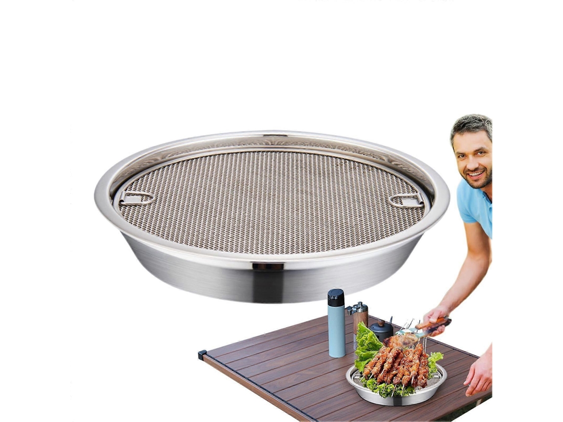 Bandeja Coletora De Óleo Em Aço Inoxidável Com Malha Para Fritar Petiscos De Churrasco, Separação Instantânea De Óleo.