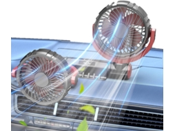 Ventilador Usb Para Carro, Com Duas Cabeças E Três Velocidades