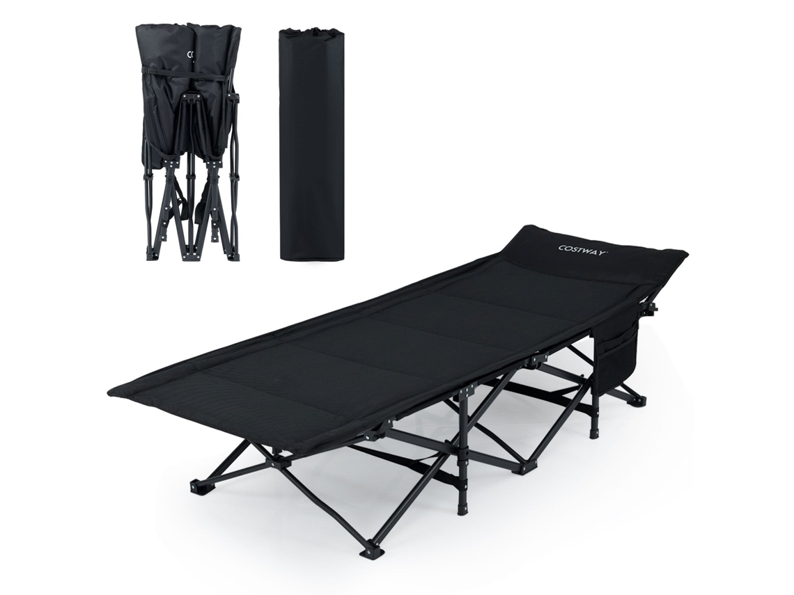 Cama de camping dobrável 189x69x48cm NORTHIX com suporte 10 pontos
