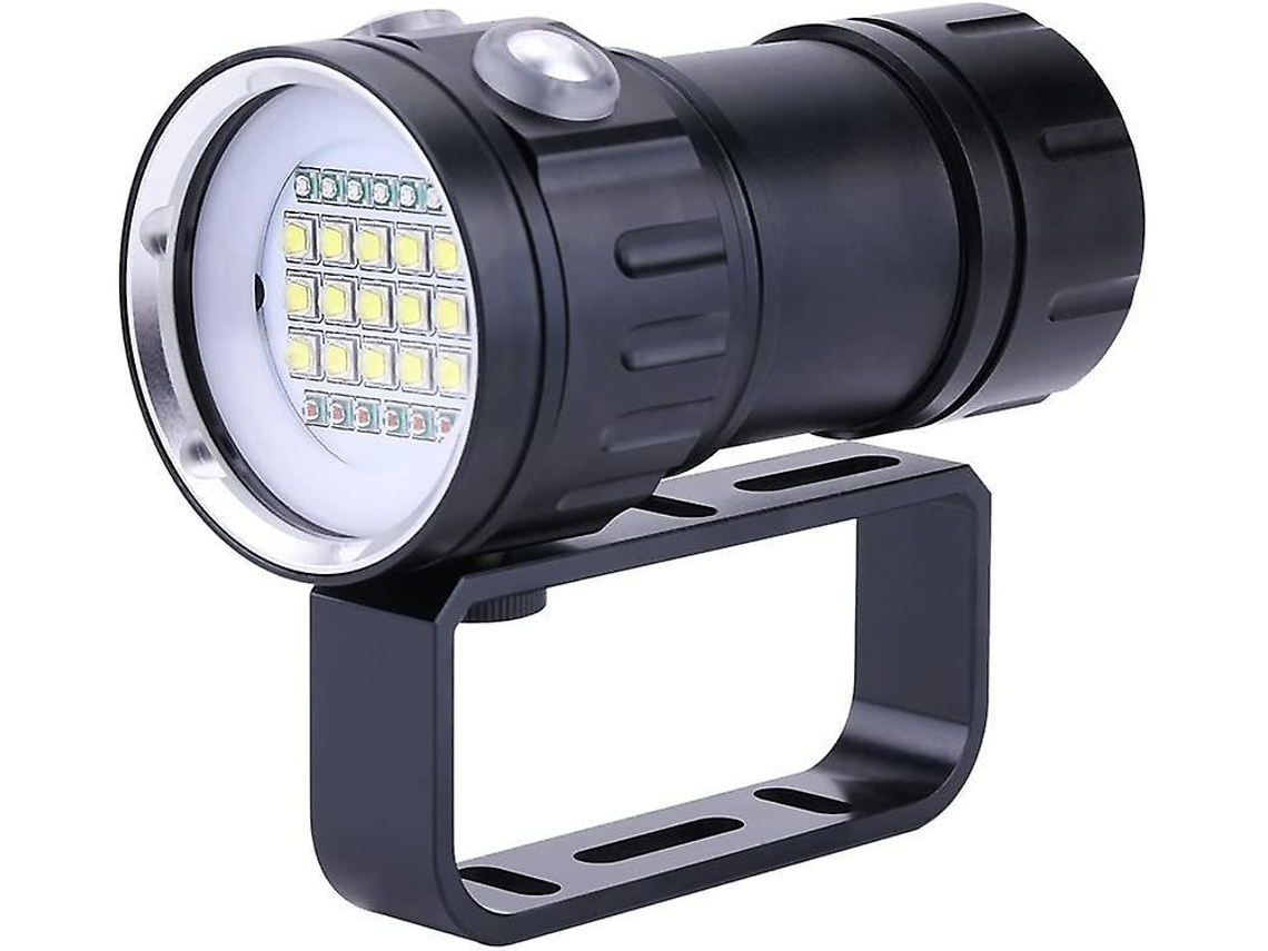 Luz Mergulho Ipx8 18000lm 500m 80m Brilhantes Submarino Video Fotografia Preto Yizhood