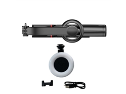 Suporte Magnético Para Transmissão Ao Vivo, Tripé Fotográfico Sem Fio Bluetooth, Bastão De Selfie Com Pequena Luz Redonda.