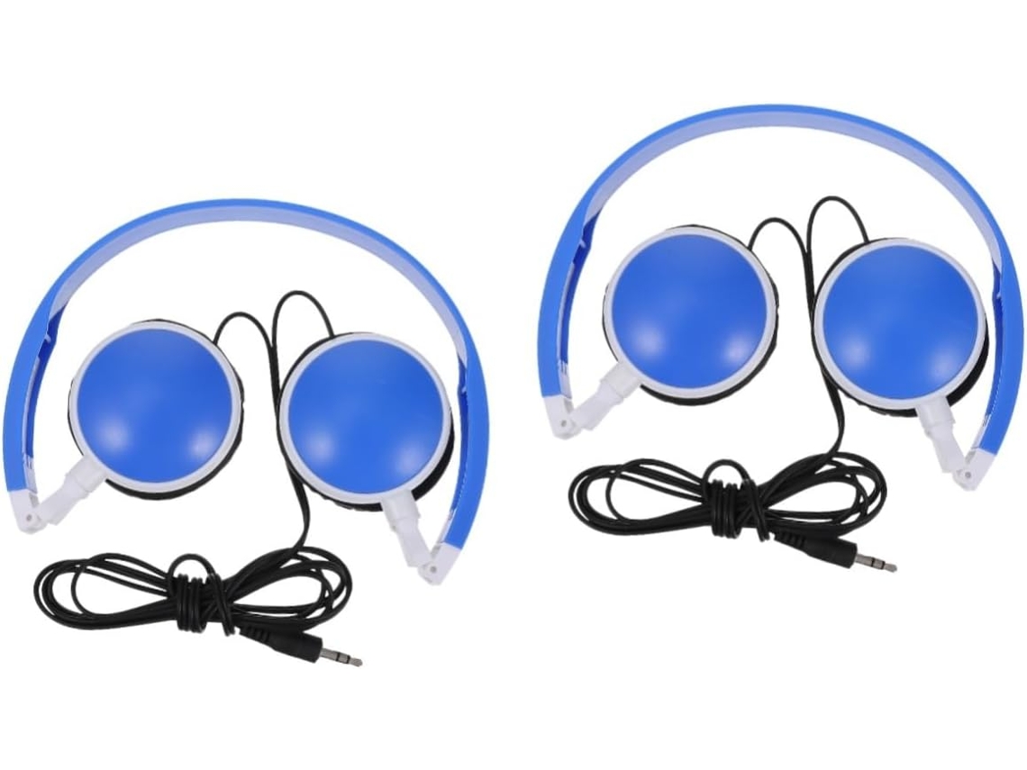 Housoutil 2 Unidades De Fones Ouvido Estéreo Dobráveis Para Meninos E Meninas, Com Fio, Ideais Para Viagens De Avião