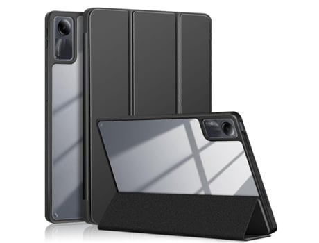 Capa para tablet inteligente em couro acrílico de cor sólida Webake com suporte triplo