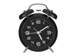 Despertador Analógico Tradicional, Recarregável, Crianças, Preto Dureforward