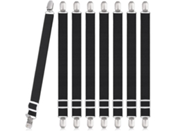 Conjunto De 8 Cintas Fixação Lençóis, Suporte Lençol Ajustáveis, Tiras Alta Elasticidade, Com Clipes, Elasticidade Máxima Até 120 Aquaforge Aquaforge