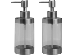 Dispensador De Sabonete Líquido Yarnow De 350ml, Em Aço Inoxidável E Acrílico, À Ferrugem, Reutilizável, Kit De 2 Peças
