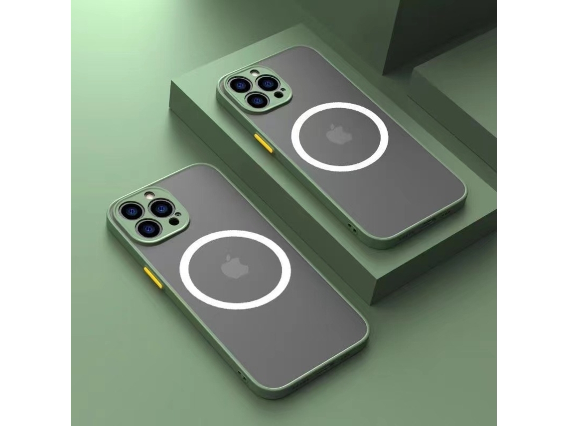 Capa Para Iphone 17 Air Verde Matcha Com Acabamento Magnético E Spray Fosco Totalmente Aderente