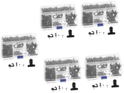 Conjunto De 5 Peças Com Mapas, Tachinhas Para Quadros Brancos E