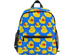 Mochila Fofa Em Formato De Patinho, Azul E Amarela, Para Meninos Meninas. Viagem Com Etiqueta Nome,