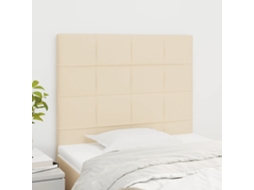 Vidaxl Cabeceira Creme 90x5x118/128 Cm Tecido