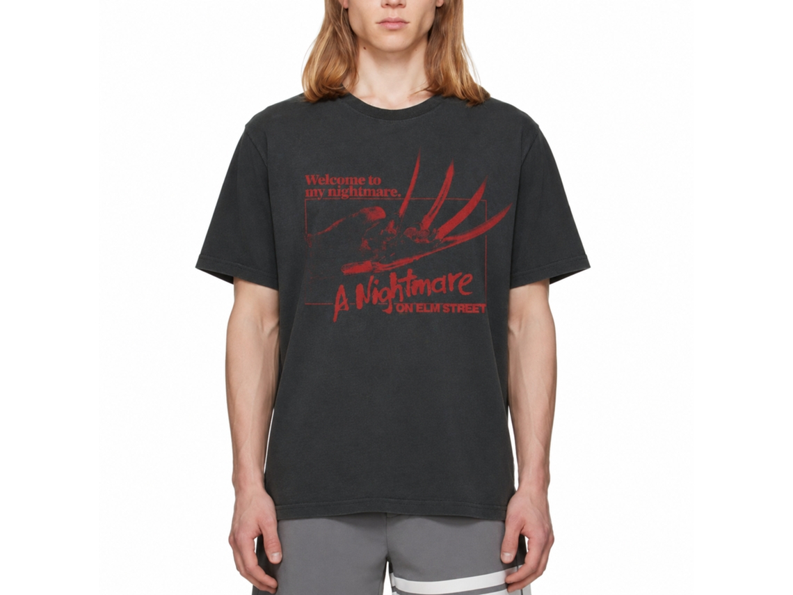Rockinstone Nightmare On Elm Street Welcome To My Nightmare Black T-shirt Size:s
