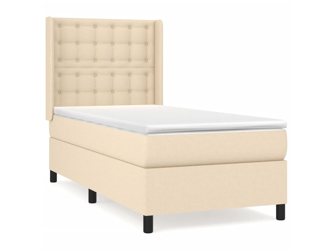 Box Spring Bed, Box Spring Beds Vidaxl Creme Tecido (90 X 200 Cm)