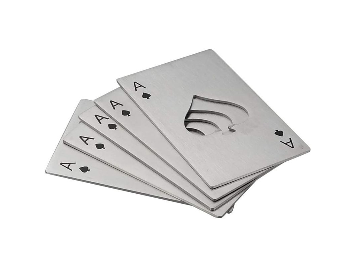 10 abridores de latas Nova Line em forma de poker