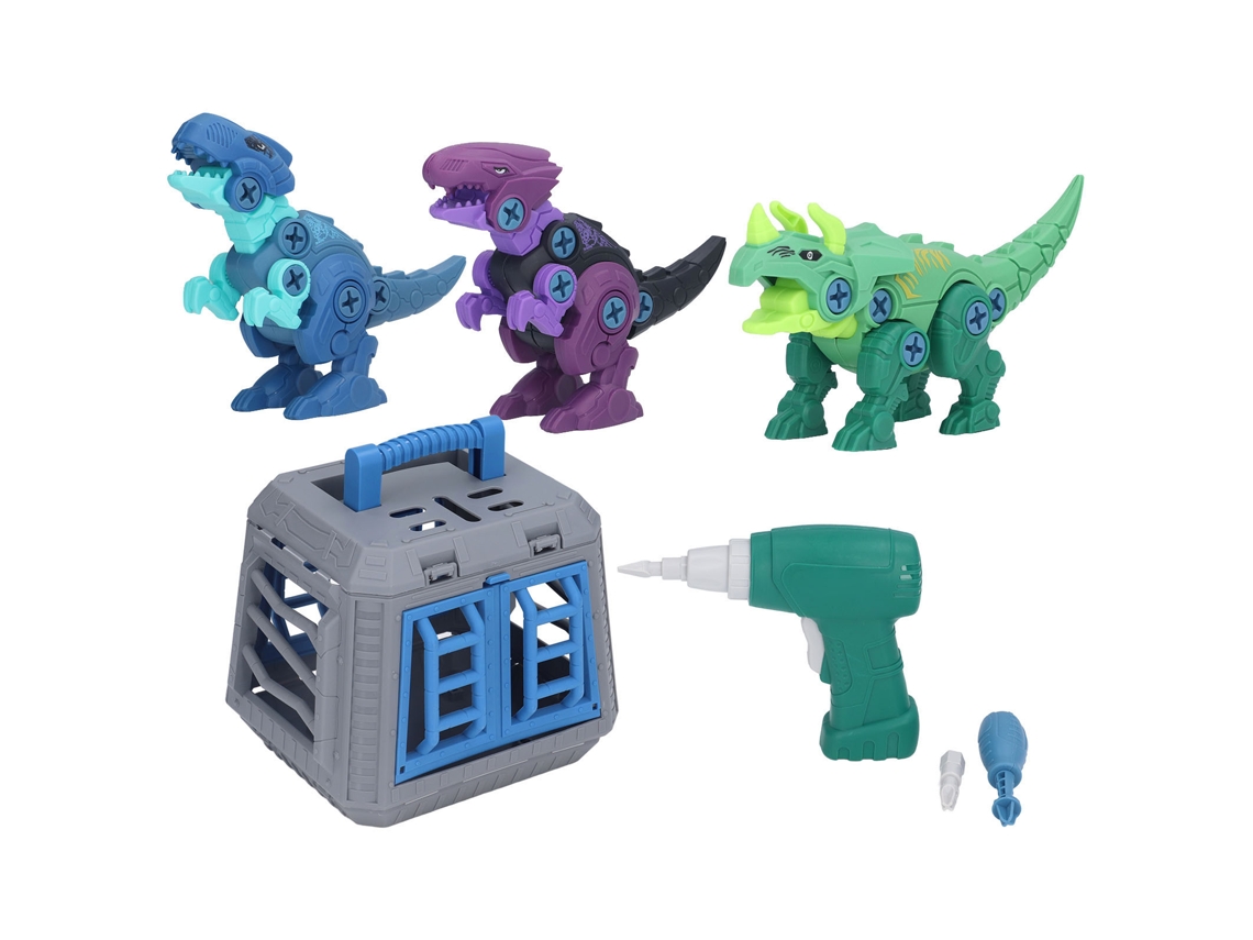 Mali brinquedo de Dinossauro Desmontável com Furadeira Elétrica Conjunto Educativo de Montagem