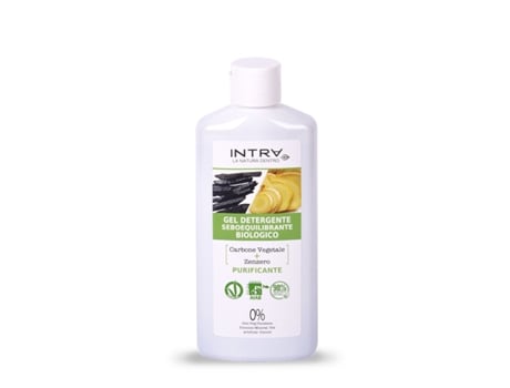 Carvão Ativado e Gengibre Orgânico Gel de Limpeza Equilibrante de Sebo Gel de Limpeza Mulher 200 ml INTRA