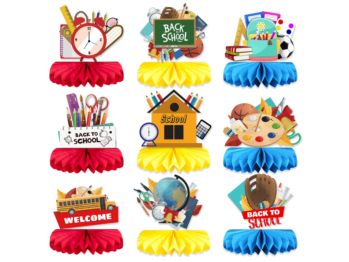 Decorações de Mesa para Festa de Regresso Às Aulas 9 Peças NEVEANCE