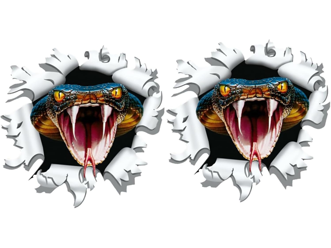 Adesivos Refletivos De Cobra Em Pet, Conjunto Com 2 Unidades, Design E